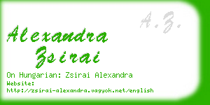 alexandra zsirai business card